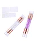 minkissy 2pcs Nail Stamp Nail Art Stamper Head French Tip Nail Tool Nail Art Stamp Tool Nail Art Stamper for French Manicure Nail Art Stamping Tools Silica Gel Template Purple Printing 11.50X2.00X2.00CM Purple - Buy Online on SooperMarket.com