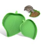 2Pcs Tortoise Water Bowls Reptile Feeding Dish Leaf Shape Reptile Food Water Bowl Feeding and Water Dish Reptile Accessories Tortoise Water Dish Tortoise Cage Accessories - Buy Online on SooperMarket.com