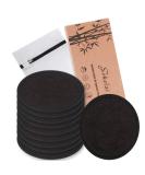 Organic Bamboo Makeup Remover Pads - 10 Pack Black Washable Cotton Rounds with Laundry Bag - Gentle Facial Cleansing Wipes for All Skin Types - Buy Online on SooperMarket.com