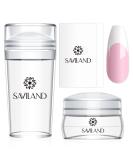 Saviland French Tip Nail Stamp - 4PCS Nail Art Stamper Kit Clear Silicone Nail Stamping Long & Short Jelly Stamper for Nails with Scrapers Nail Stamper Kit for French Manicure Home DIY Nail Art Salon - Buy Online on SooperMarket.com