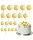 Astaron 20 pieces Tortendeko balls cake topper mini-balloons cake upleater for wedding party baby party birthday cake decorate (yellow) - Buy Online on SooperMarket.com