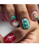 Brishow Christmas False Nails - Snow Press on Nails | Christmas Tree Stick on Nails | Antler Short Red Fake Nails - 24pcs for Women and Girls - Buy Online on SooperMarket.com