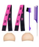 GOLRESOL Elastic Bands for Wigs - Lay Edges & Keep Wigs in Place | Wig Grip Headband - No Slip | Butterfly Design | 2pcs - Buy Online on SooperMarket.com