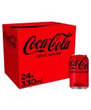 Coca Cola Zero No Sugar 24 x 330ml Coke Perfect For Home Office or School - Buy Online on SooperMarket.com