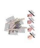 Pack of 24 wig clips with tooth comb wig combs wig comb for wigs and wig cap (blonde) - Buy Online on SooperMarket.com