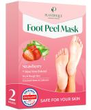 Plantifique Foot Peel Mask Foot Mask Dermatologically Tested Repair Heels & Removes Dry Dead Skin for Soft Baby Feet - Exfoliating Peel Mask for Hard Skin Peeling (Strawberry 2 Pack) - Buy Online on SooperMarket.com