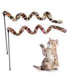 Jeffdad 2-Piece Interactive Cat Wand Toy Interactive Cat Wand Leopard Ribbon Toy fits most cats and kittens - Buy Online on SooperMarket.com