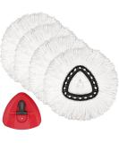 4 Pack Spin Mop Replacement Heads | Compatible with O Cedar EasyWring Mop | 100% Microfiber | Machine Washable | Easy to Replace | Deep Cleaning | 1 Tank System - Buy Online on SooperMarket.com