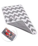 Nappy Changing Mat | Foldable Waterproof Diaper Pad for Home & Travel | Gray Waves Design | 60x35 cm - Buy Online on SooperMarket.com