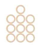 10 Pieces Wooden Teether 65mm Baby Wooden Teethers DIY Maple Teether Baby Teething Craft DIY Toy DIY(Wood) Beige - Buy Online on SooperMarket.com