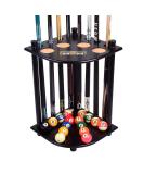 MoyanSuper Solid Wood Pool Cue Stick Holder - Holds 8 Cue Sticks (Black) - Buy Online on SooperMarket.com