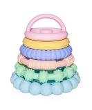 Silicone Stacking Toy for Teething | Fun & Interactive Developmental Toy (Pastel 1) - Buy Online on SooperMarket.com
