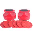Plastic Air Hockey Strikers and Pucks Set - 2 Pushers and 6 Pucks Replacement for Game Tables - Buy Online on SooperMarket.com