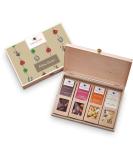 Wellnut Gourmet Birthday Gift Set - Premium Delicatessen in Birch Wood Box | 4 Nut Mixes & Chocolate Snacks for Men & Women - Buy Online on SooperMarket.com