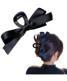 Zufio Claw Clip with Bow for Thin Hair - Black Hair Bow for Women and Girls - Buy Online on SooperMarket.com