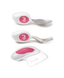 Doddl Cutlery Set Toddler Self Feeding Cutlery Spoon Fork & Knife 12months+ (Magenta) - Buy Online on SooperMarket.com
