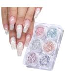GZSYY Nail Glitter Nail Powder Nail Art Glitter Powder 6 Colors Nail Sequins Holographic Nail Pigments Glitter for Nails Color2 - Buy Online on SooperMarket.com
