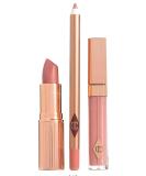 Charlotte Tilbury The Pillow Talk Full Size Lip Kit- Lip Liner  Lipstick  and Lip Gloss. - Buy Online on SooperMarket.com