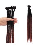 10PC No LIFE 50cm Black to Ginger Red Dreadlock Extensions | Synthetic Dreadlock Accessories for Men & Women | Jamaican Punk Hip-Hop Reggae Hair Wigs - Buy Online on SooperMarket.com