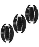 Set of 3 Black 6.5 Inch Interlocking Banana Hair Clips - Stylish Hair Accessories - Buy Online on SooperMarket.com