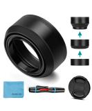 62mm Universal Collapsible Lens Hood with Lens Cap for Canon Nikon Sony Pentax Olympus Fuji Camera - Buy Online on SooperMarket.com