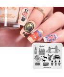 Alexnailart Nail Art Stamping Plate Travel The UK Guard Image Plate Nail Art Tools (TR004) - Buy Online on SooperMarket.com
