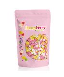 HONEYBERRY INCLUSIONS Mixed Flowers Sprinkles 200g - Premium Edible Flower Shaped Natural Sprinkles for Baking and Decorating - Buy Online on SooperMarket.com