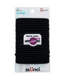 Scunci Effortless Beauty No-damage Black Elastics Thick Hair 24 ea (Pack of 3) - Buy Online on SooperMarket.com