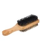 Double-Sided Men's Beard Brush with Solid Wood Handle - Facial Hair and Mustache Grooming Comb - Buy Online on SooperMarket.com