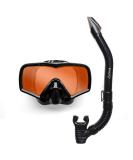 EVO Hi Definition Mask and Snorkel Combo - Single Lens - Snorkel Mask Adult - Scuba Mask and Snorkel Set Adult - Scuba Diving Mask with Valve - Dive Mask - Scuba Diving Accessories - Scuba Gear - Buy Online on SooperMarket.com