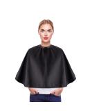 Noverlife Black Makeup Cape, Chemical & Water Proof Beauty Salon Shorty Smock for Clients, Lightweight Comb-out Beard Apron Shortie Makeup Bib Styling Shampoo Cape for Makeup Artist Beautician - Buy Online on SooperMarket.com