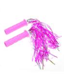 SAPLIZE Bike Handlebar Grips, for Kids Girls Boys Bikes, Balance Bikes, Road Bikes and Scooters, Length 4.9", Soft and Comfortable Pink, Standard Size, with Pink Silver Streamers - Buy Online on SooperMarket.com