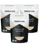 Terrasoul Superfoods Organic Hulled Sesame Seeds 6 Lbs (3 Pack) - Ideal for Tahini | Gluten-Free & Raw - Buy Online on SooperMarket.com