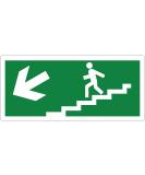 Buy Pubblimania Emergency Exit Sign - Robust PVC for Indoor & Outdoor Use (29 x 13 cm) - Stairs Left Exit Arrow - Buy Online on SooperMarket.com