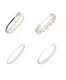COUXILY Baby Girls Lace Flower Headband - 4 Pack Faux Leather Elastic Hairbands for Newborns & Toddlers - Perfect for Everyday & Special Occasions - Buy Online on SooperMarket.com