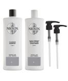 Nioxin System 1 Shampoo & Conditioner Prepack for Natural Hair - 33.8 fl oz with Light Thinning Pumps - Buy Online on SooperMarket.com