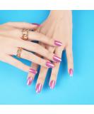 DANNI & TONI Cosmic Bloom Pink Metallic Mirror Nail Wraps - 28 Salon-Quality Gel Stickers - Buy Online on SooperMarket.com