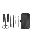Ikadiya 7-Piece Professional Manicure Set - Durable Stainless Steel Nail Clips & Pedicure Essentials - Travel-Friendly & Stylish (Black) - Buy Online on SooperMarket.com
