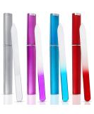SWKJ 4 PCS Set Glass Nail Files Professional Gradient Color Crystal Nail Files with Cases Double Sided Nail Files Fingernail/Toenail Caring Tools for Home and Salon Use - Buy Online on SooperMarket.com