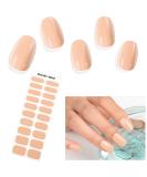 Ebanku 20pcs UV Gel Nail Film - Nude Pink Self-Adhesive Nail Stickers & Foil with Nail File for Women & Girls - Perfect for Nail Decoration - Buy Online on SooperMarket.com
