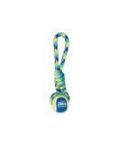 K9 Fitness by Zeus Tennis Ball Rope Tug 9-Inch with Ball 2-Inch Small - Buy Online on SooperMarket.com