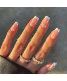 Sethexy Short Square False Nails - 24pcs French Press-On Acrylic Nails with White Pearls for Women & Girls - International Shipping Available - Buy Online on SooperMarket.com