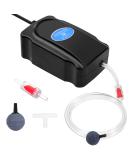 Flintronic aquarium air pump quiet oxygen pump with check valve air pumps kit with silicone hose air stone and T-connector mini aqua rental air pump for 5-300l Fish tank #2 3W single hole black - Buy Online on SooperMarket.com