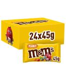 M & M's Peanut bag small packs for on the go chocolate lenses with peanut core chocolate large pack 24 pack (24 x 45g) Peanut 24x45g - Buy Online on SooperMarket.com