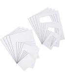 White Picture Mat Kit, Includes Anti Acid Pre Cut Display Photo Frame Mat and Core Bevel Cutting Mat Board for Photo Picture Artwork (12 Sets, 5 x 7, 8 x 10, 11 x 14 Inch) 12 5 x 7, 8 x 10, 11 x 14 Inch - Buy Online on SooperMarket.com