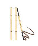 Dual-Sided Eyebrow Pencil - Fine Tip, Rapid Brow, Sweatproof, with Brow Combs - 03# Brown (2 Pcs) - Buy Online on SooperMarket.com