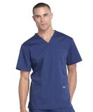 Cherokee Scrubs for Men Workwear Professionals V-Neck Four-Pocket Scrub Top WW695 Medium Navy - Buy Online on SooperMarket.com