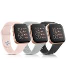 3 Pack Silicone Bands Compatible with Fitbit Versa 2 Bands for Women Men  Soft Breathable Sport Replacement Wristbands for Fitbit Versa 2 / Fitbit Versa/Versa Lite/Versa SE Black/Pink Sand/Grey - Buy Online on SooperMarket.com