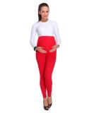 SOFTSAIL Maternity Leggings in Red | Thick Cotton Fleece Pants for Pregnancy - Buy Online on SooperMarket.com