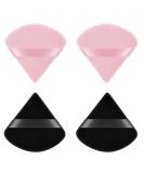 Ainiv 4 PCS Powder Puff Triangle Makeup Puff Reusable Soft Powder Sponge Washable Wet Dry Dual-Use Cosmetic Puff Face Powder Puff for Loose Powder Foundation Cream Blush Wetand or Pressed Powder #2 4PCS Black + Pink - Buy Online on SooperMarket.com